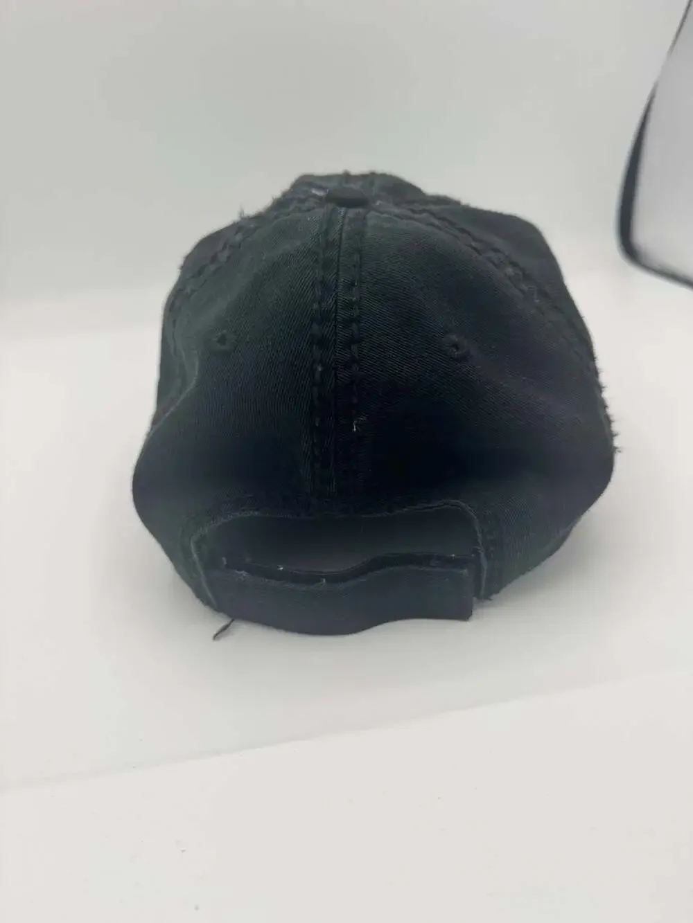 Otto Bronco Hat - Black Baseball Cap with White Embroidery